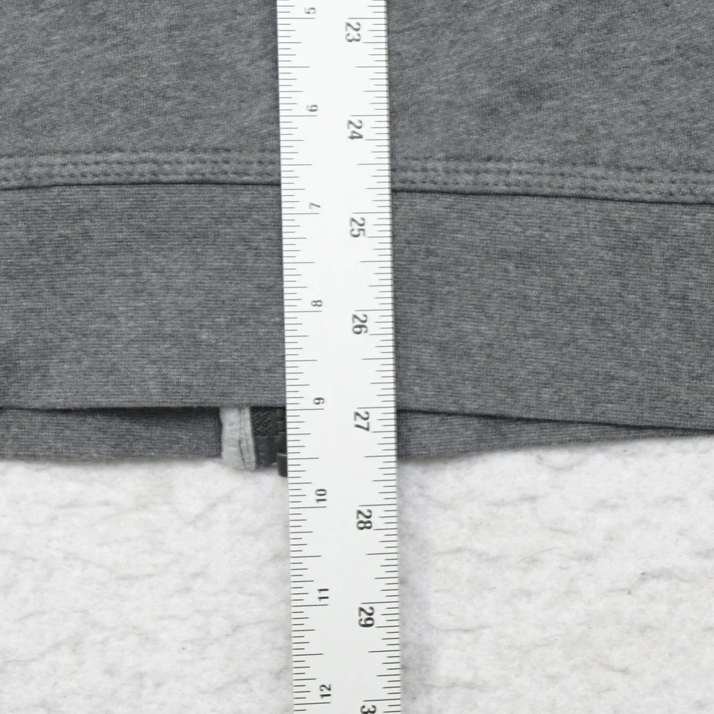 Nike Full Zip Hoodie Mens Large Gray Performance Fleece Lined Drawstring Casual
